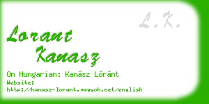 lorant kanasz business card